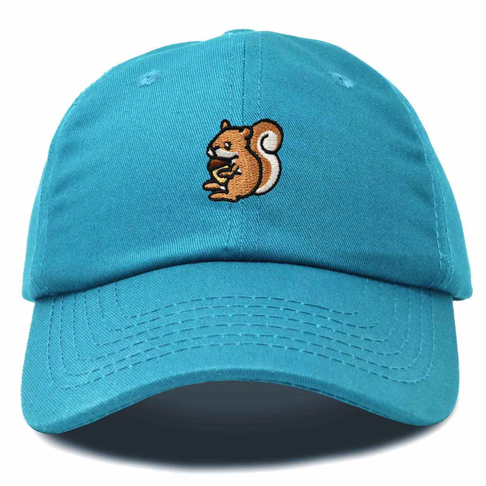 Dalix Squirrel Embroidered Cotton Dad Hat Casual Adjustable Baseball Cap for Nature and Animal Lovers Womens in Black