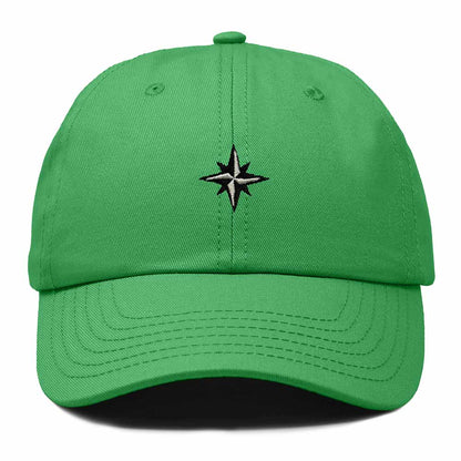 Dalix Star Embroidered Adjustable Cotton Twill Nautical Dad Hat for Men in Kelly Green