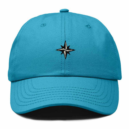 Dalix Star Embroidered Adjustable Cotton Twill Nautical Dad Hat for Men in Teal