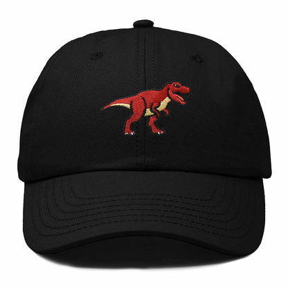Dalix T Rex Embroidered Tyrannosaurus Dinosaur Cotton Summer Outdoor Baseball Cap Dad Hat Mens in Black