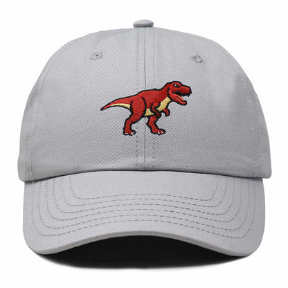 Dalix T Rex Embroidered Tyrannosaurus Dinosaur Cotton Summer Outdoor Baseball Cap Dad Hat Mens in Gray