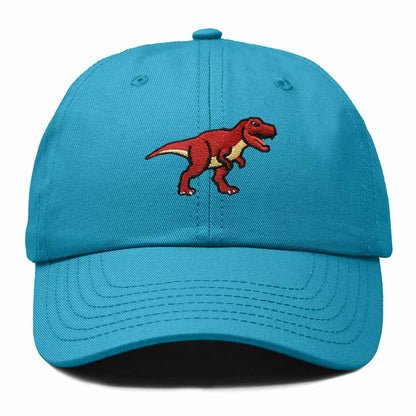 Dalix T Rex Embroidered Tyrannosaurus Dinosaur Cotton Summer Outdoor Baseball Cap Dad Hat Mens in Teal
