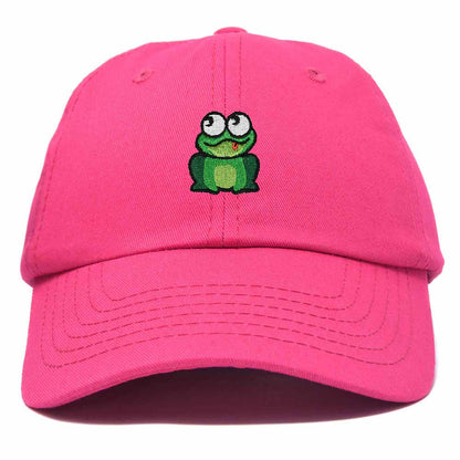 Dalix Frog Embroidered Womens Cotton Dad Hat Baseball Cap Adjustable in Hot Pink