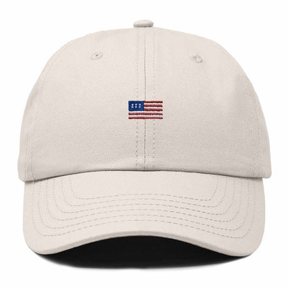 Dalix USA Flag Embroidered Dad Hat Adjustable Cotton Baseball Cap Unstructured Low Profile Everyday Americana Hat in Beige