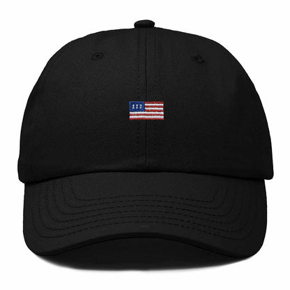 Dalix USA Flag Embroidered Dad Hat Adjustable Cotton Baseball Cap Unstructured Low Profile Everyday Americana Hat in Black