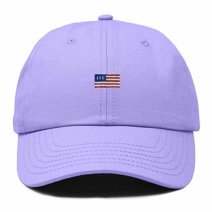 Dalix USA Flag Embroidered Dad Hat Adjustable Cotton Baseball Cap Unstructured Low Profile Everyday Americana Hat in Lavender