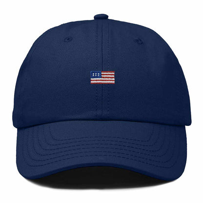 Dalix USA Flag Embroidered Dad Hat Adjustable Cotton Baseball Cap Unstructured Low Profile Everyday Americana Hat in Navy Blue