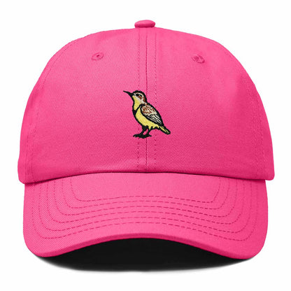 Dalix Western Meadowlark Kansas Embroidered Bird Cotton Baseball Cap Dad Hat Mens Womens Outdoor Summer in Hot Pink