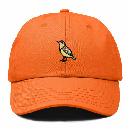 Dalix Western Meadowlark Kansas Embroidered Bird Cotton Baseball Cap Dad Hat Mens Womens Outdoor Summer in Orange
