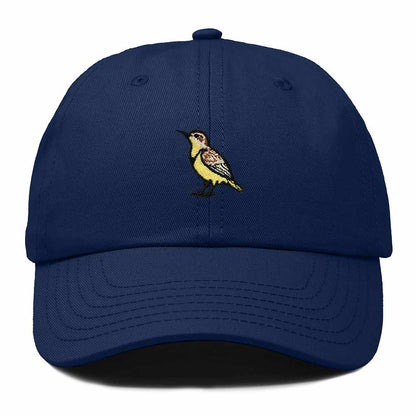Dalix Western Meadowlark North Dakota Embroidered Bird Cotton Baseball Cap Dad Hat Mens Womens Outdoor Summer in Navy Blue