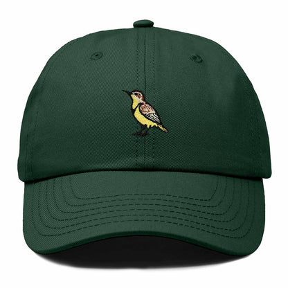Dalix Western Meadowlark Nebraska Embroidered Bird Cotton Baseball Cap Dad Hat Mens Womens Outdoor Summer in Dark Green