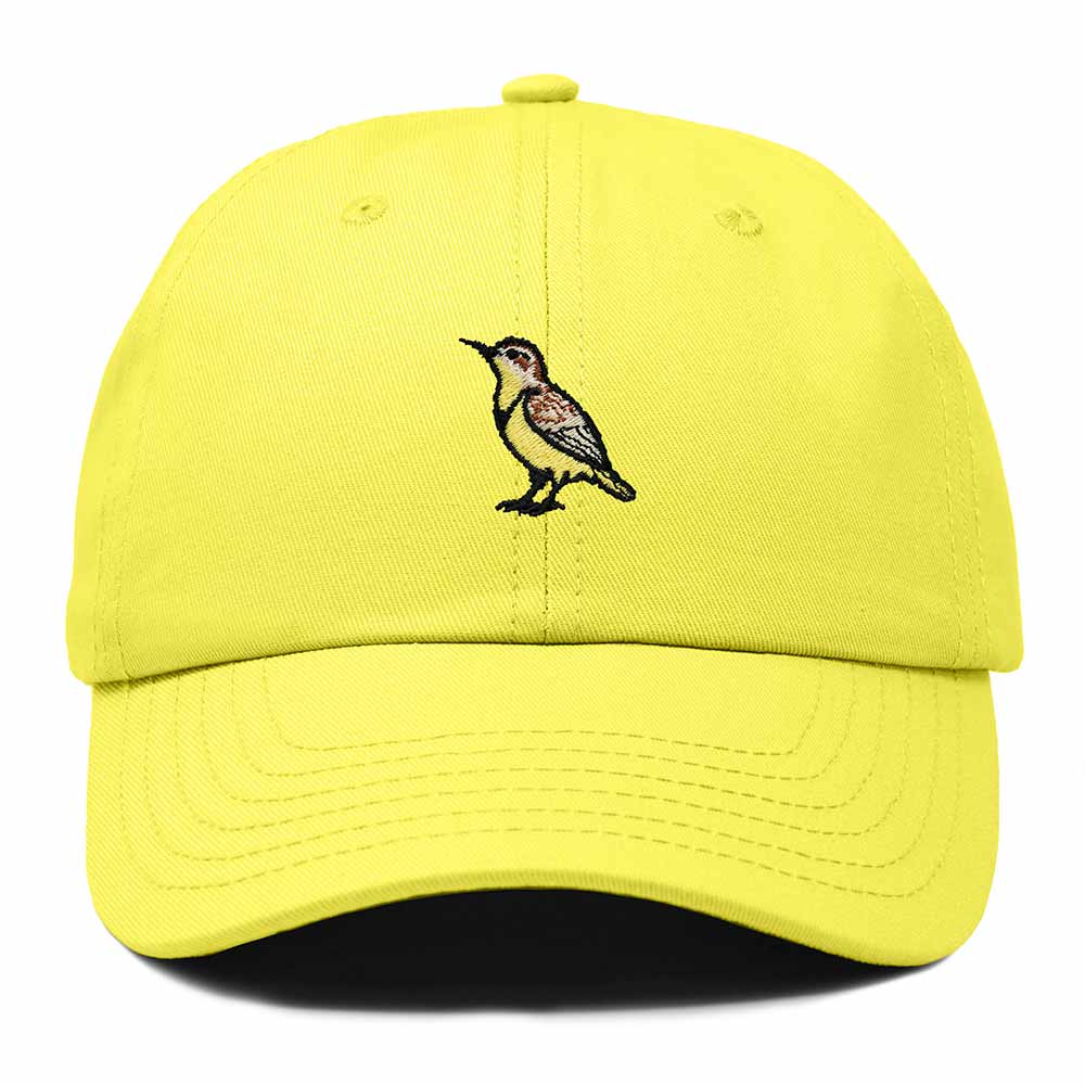 Dalix Western Meadowlark Nebraska Embroidered Bird Cotton Baseball Cap Dad Hat Mens Womens Outdoor Summer in Yellow