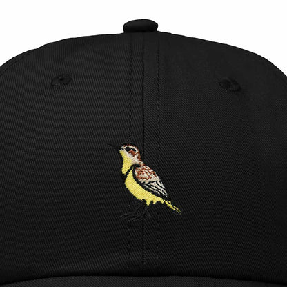Dalix Western Meadowlark Oregon Embroidered Bird Cotton Baseball Cap Dad Hat Mens Womens Outdoor Summer
 Embroidered Bird Cotton Baseball Cap Dad Hat Mens Womens Outdoor Summer in Black