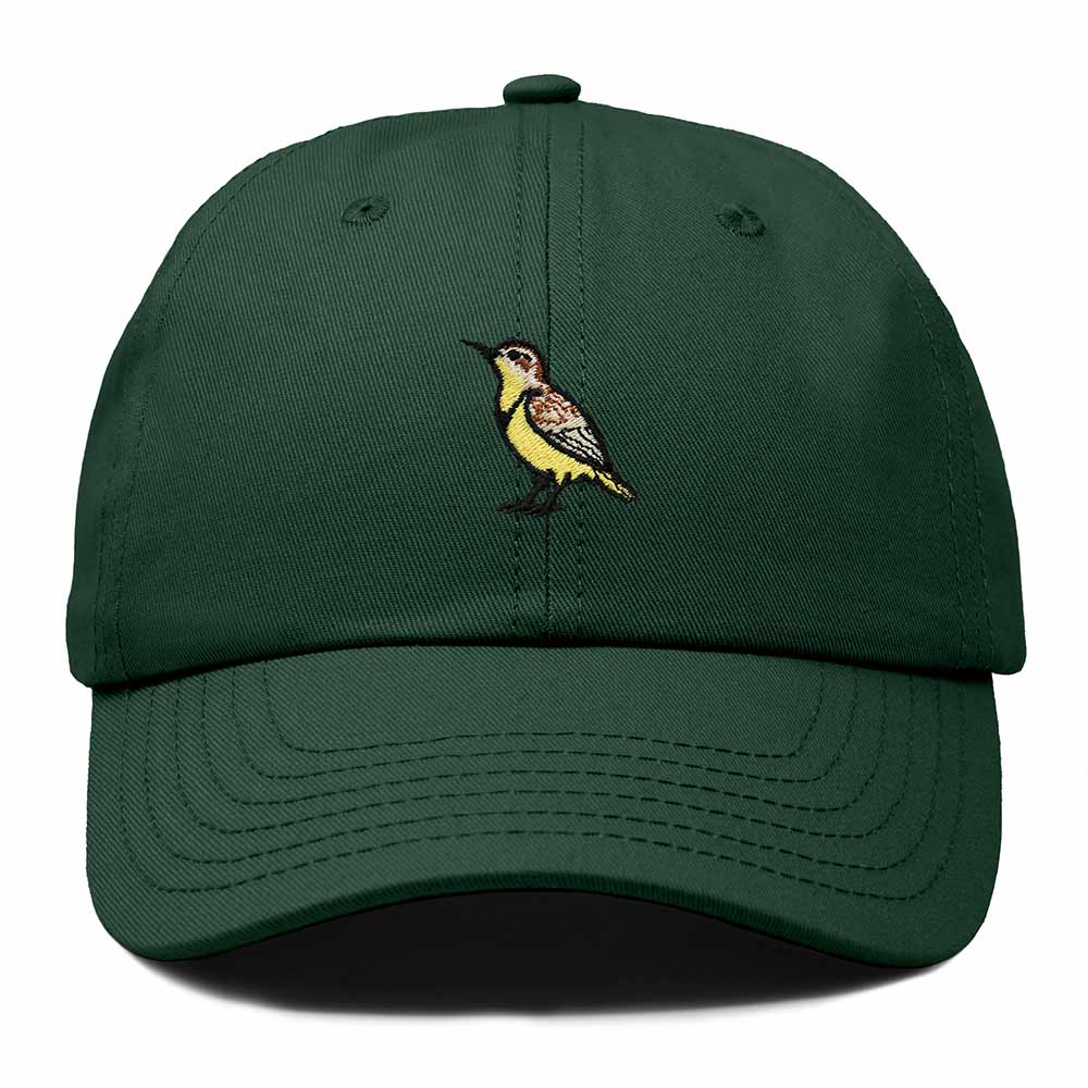 Dalix Western Meadowlark Oregon Embroidered Bird Cotton Baseball Cap Dad Hat Mens Womens Outdoor Summer
 Embroidered Bird Cotton Baseball Cap Dad Hat Mens Womens Outdoor Summer in Dark Green