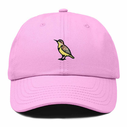 Dalix Western Meadowlark Oregon Embroidered Bird Cotton Baseball Cap Dad Hat Mens Womens Outdoor Summer
 Embroidered Bird Cotton Baseball Cap Dad Hat Mens Womens Outdoor Summer in Light Pink