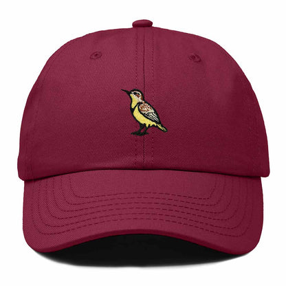 Dalix Western Meadowlark Oregon Embroidered Bird Cotton Baseball Cap Dad Hat Mens Womens Outdoor Summer
 Embroidered Bird Cotton Baseball Cap Dad Hat Mens Womens Outdoor Summer in Maroon