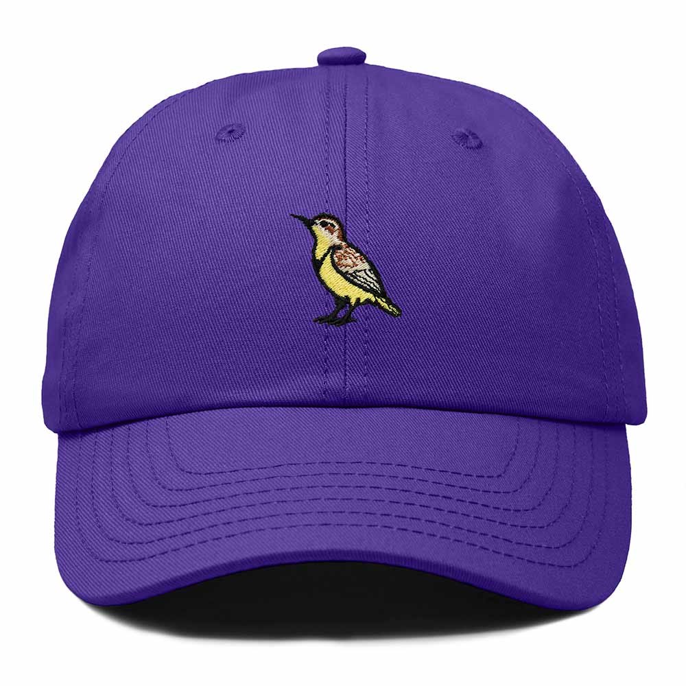 Dalix Western Meadowlark Oregon Embroidered Bird Cotton Baseball Cap Dad Hat Mens Womens Outdoor Summer
 Embroidered Bird Cotton Baseball Cap Dad Hat Mens Womens Outdoor Summer in Purple