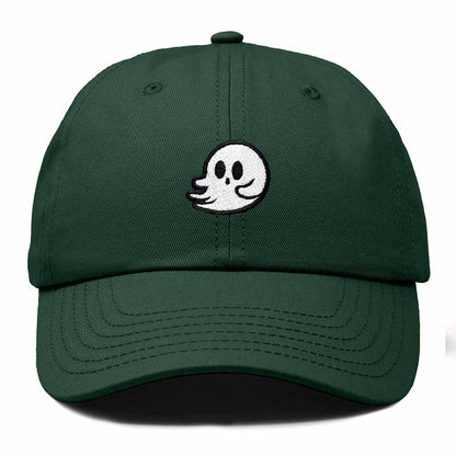 Dalix Whisper Ghost Embroidered Cotton Outdoor Baseball Cap Dad Hat Mens in Dark Green