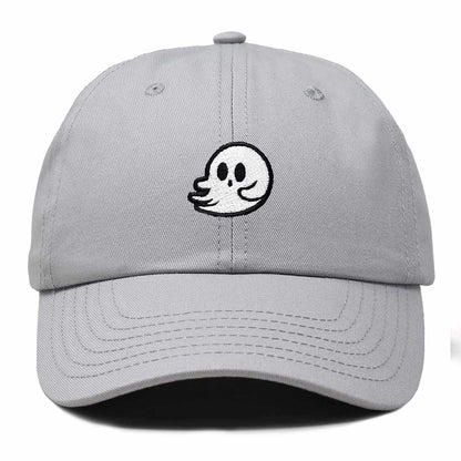 Dalix Whisper Ghost Embroidered Cotton Outdoor Baseball Cap Dad Hat Mens in Gray