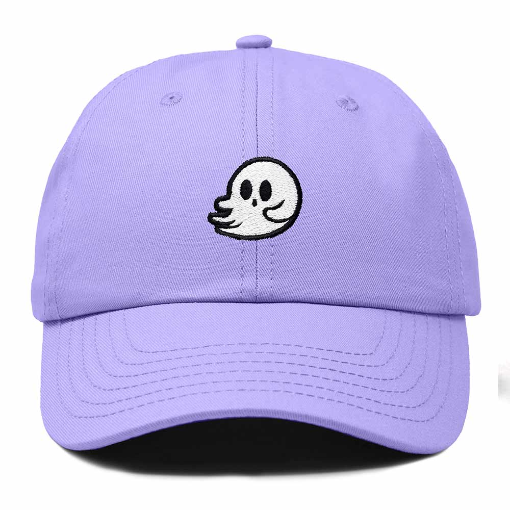 Dalix Whisper Ghost Embroidered Cotton Outdoor Baseball Cap Dad Hat Mens in Lavender