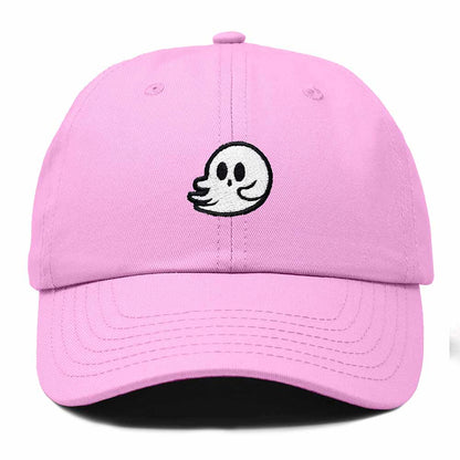 Dalix Whisper Ghost Embroidered Cotton Outdoor Baseball Cap Dad Hat Mens in Light Pink