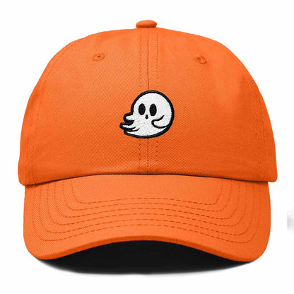 Dalix Whisper Ghost Embroidered Cotton Outdoor Baseball Cap Dad Hat Mens in Orange