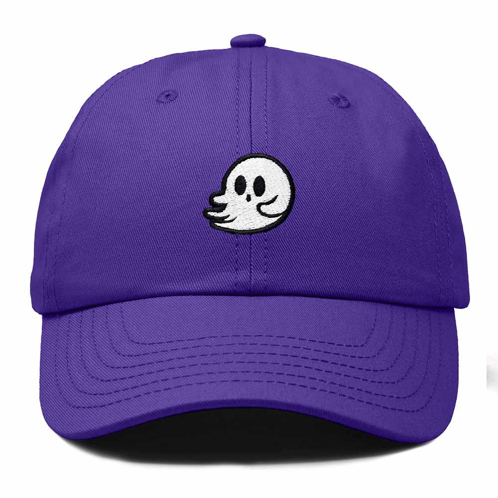 Dalix Whisper Ghost Embroidered Cotton Outdoor Baseball Cap Dad Hat Mens in Purple