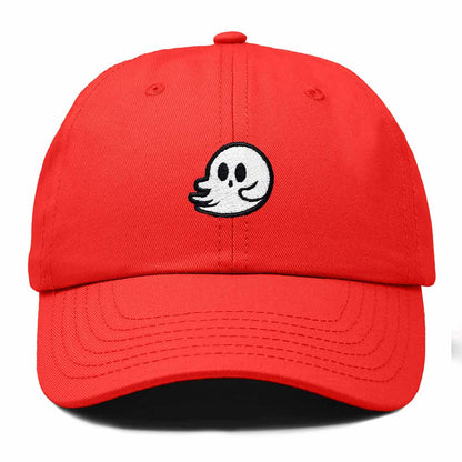 Dalix Whisper Ghost Embroidered Cotton Outdoor Baseball Cap Dad Hat Mens in Red