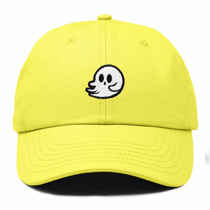 Dalix Whisper Ghost Embroidered Cotton Outdoor Baseball Cap Dad Hat Mens in Yellow