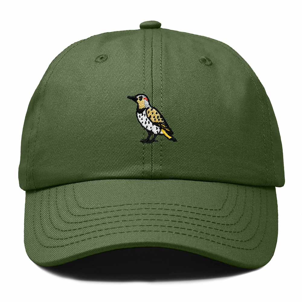 Dalix Yellowhammer Alabama Embroidered Bird Cotton Baseball Cap Dad Hat Mens Womens Outdoor Summer in Olive