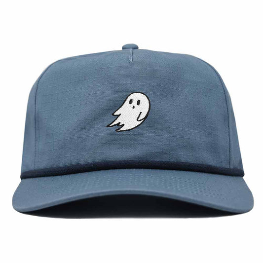Dalix Ghost 5 Panel Snapback Cotton Baseball Cap Adjustable Hat Mens in Slate Blue
