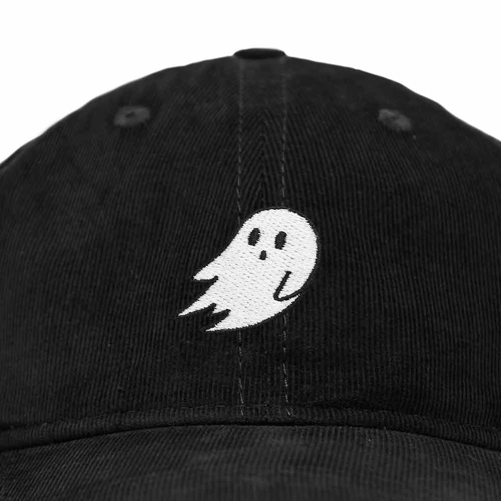 Dalix Ghost Corduroy Cotton Baseball Cap Adjustable Hat Mens in Black