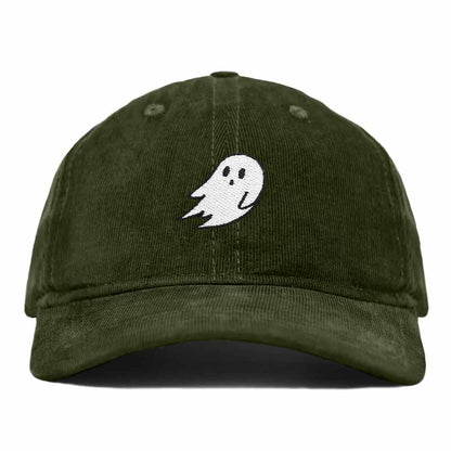 Dalix Ghost Corduroy Cotton Baseball Cap Adjustable Hat Mens in Dark Green