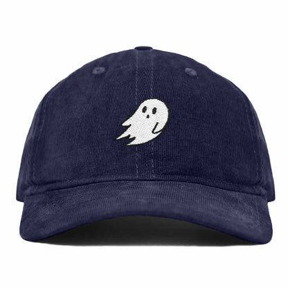 Dalix Ghost Corduroy Cotton Baseball Cap Adjustable Hat Mens in Navy Blue