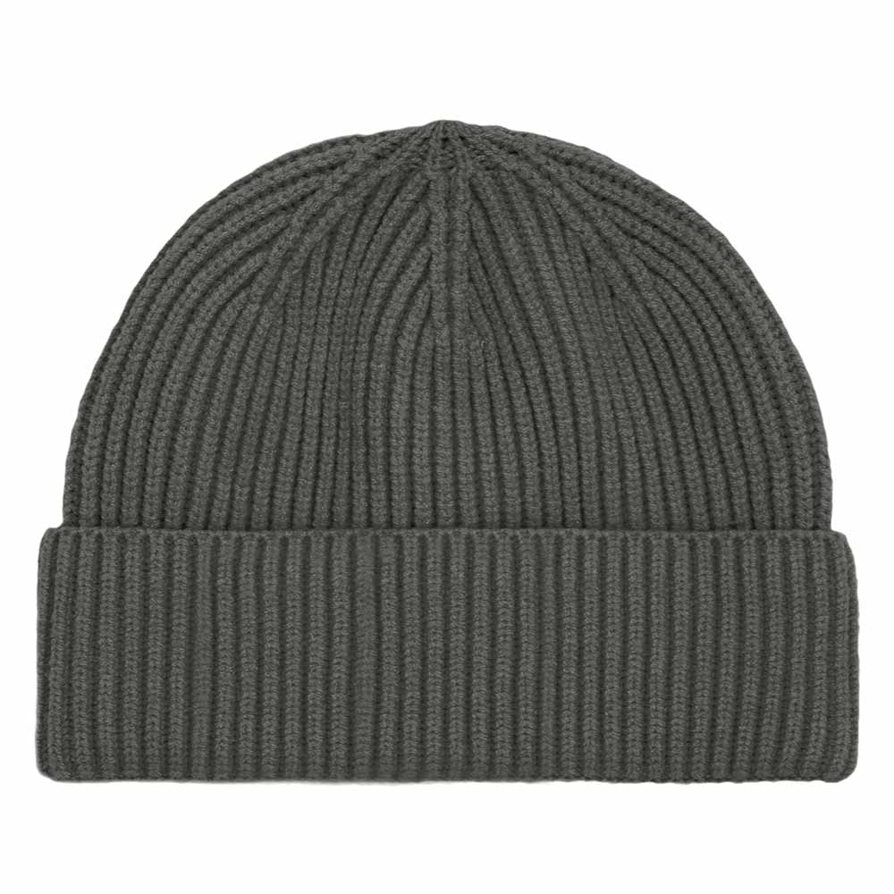 Dalix Embroidered Beanie Hat Knit Cap Cold Weather Womens in Asphalt Gray