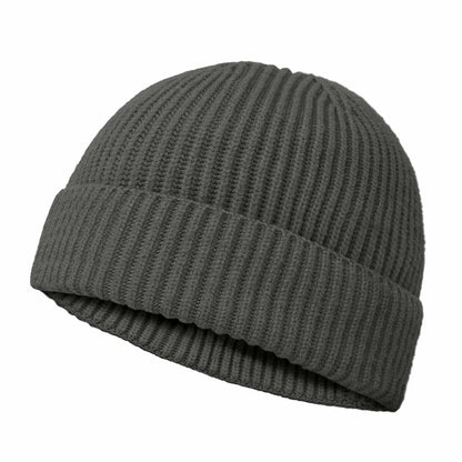Dalix Embroidered Beanie Hat Knit Cap Cold Weather Womens in Asphalt Gray