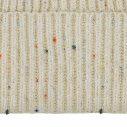 Dalix Embroidered Beanie Hat Knit Cap Cold Weather Womens in Beige