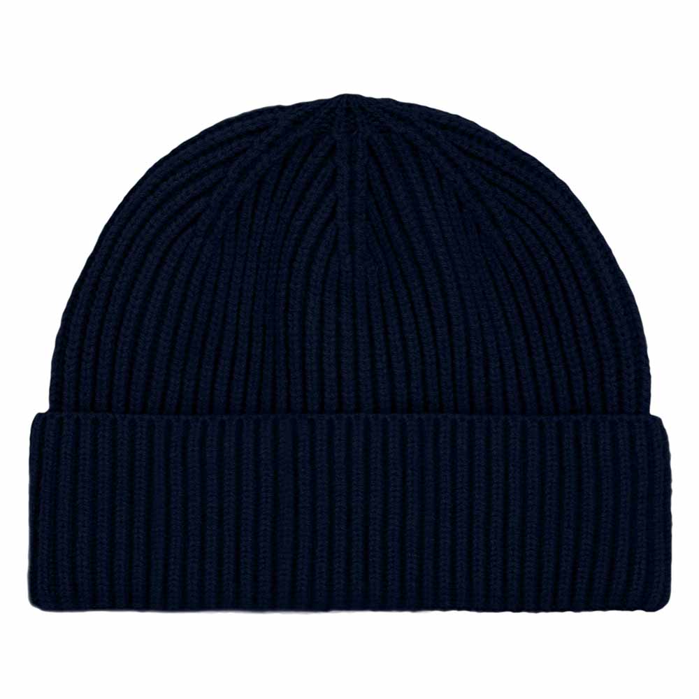 Dalix Embroidered Beanie Hat Knit Cap Cold Weather Womens in Navy Blue
