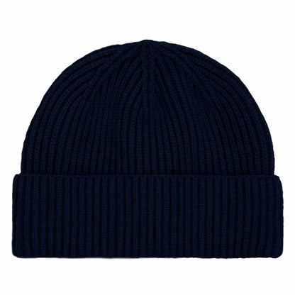 Dalix Embroidered Beanie Hat Knit Cap Cold Weather Womens in Navy Blue