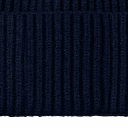 Dalix Embroidered Beanie Hat Knit Cap Cold Weather Womens in Navy Blue
