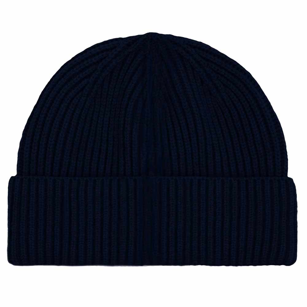 Dalix Embroidered Beanie Hat Knit Cap Cold Weather Womens in Navy Blue