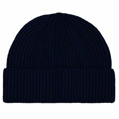 Dalix Embroidered Beanie Hat Knit Cap Cold Weather Womens in Navy Blue