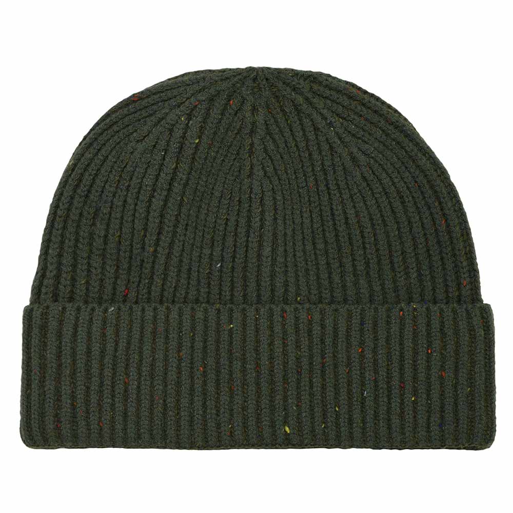 Dalix Embroidered Beanie Hat Knit Cap Cold Weather Womens in Olive