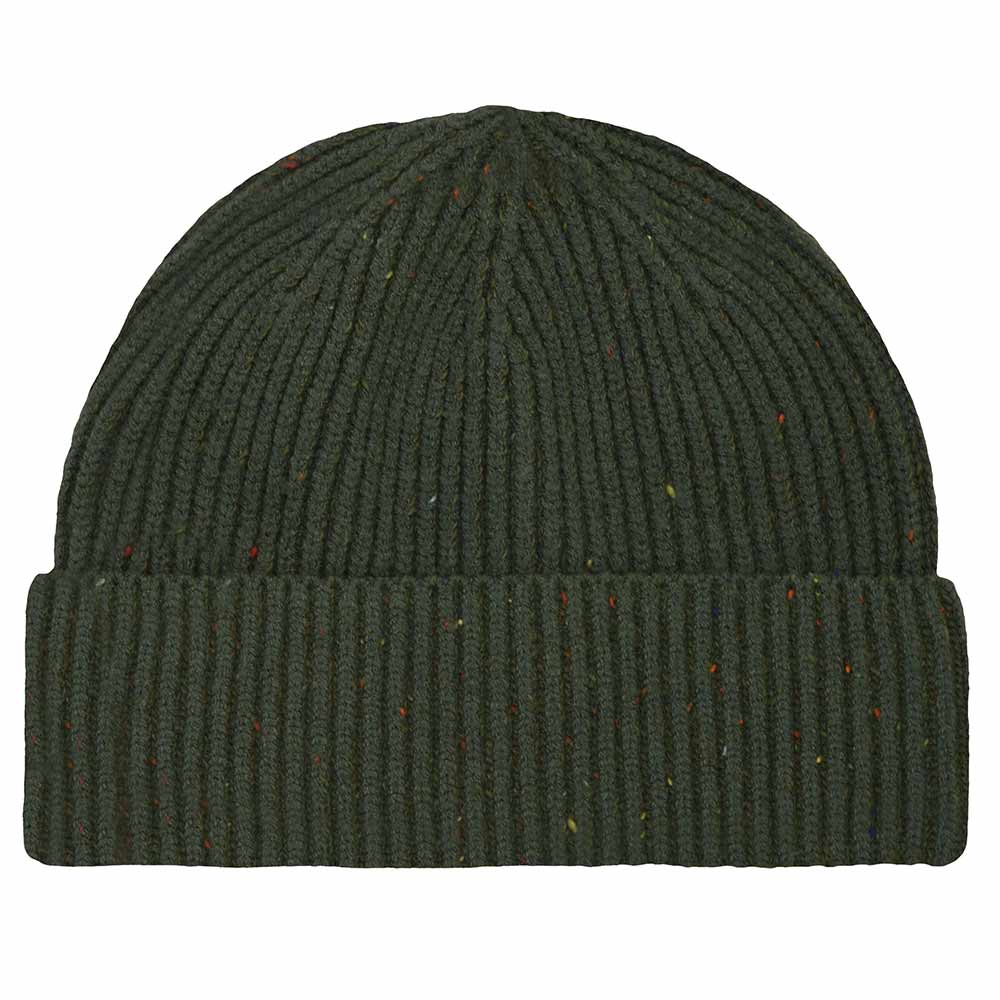 Dalix Embroidered Beanie Hat Knit Cap Cold Weather Womens in Olive