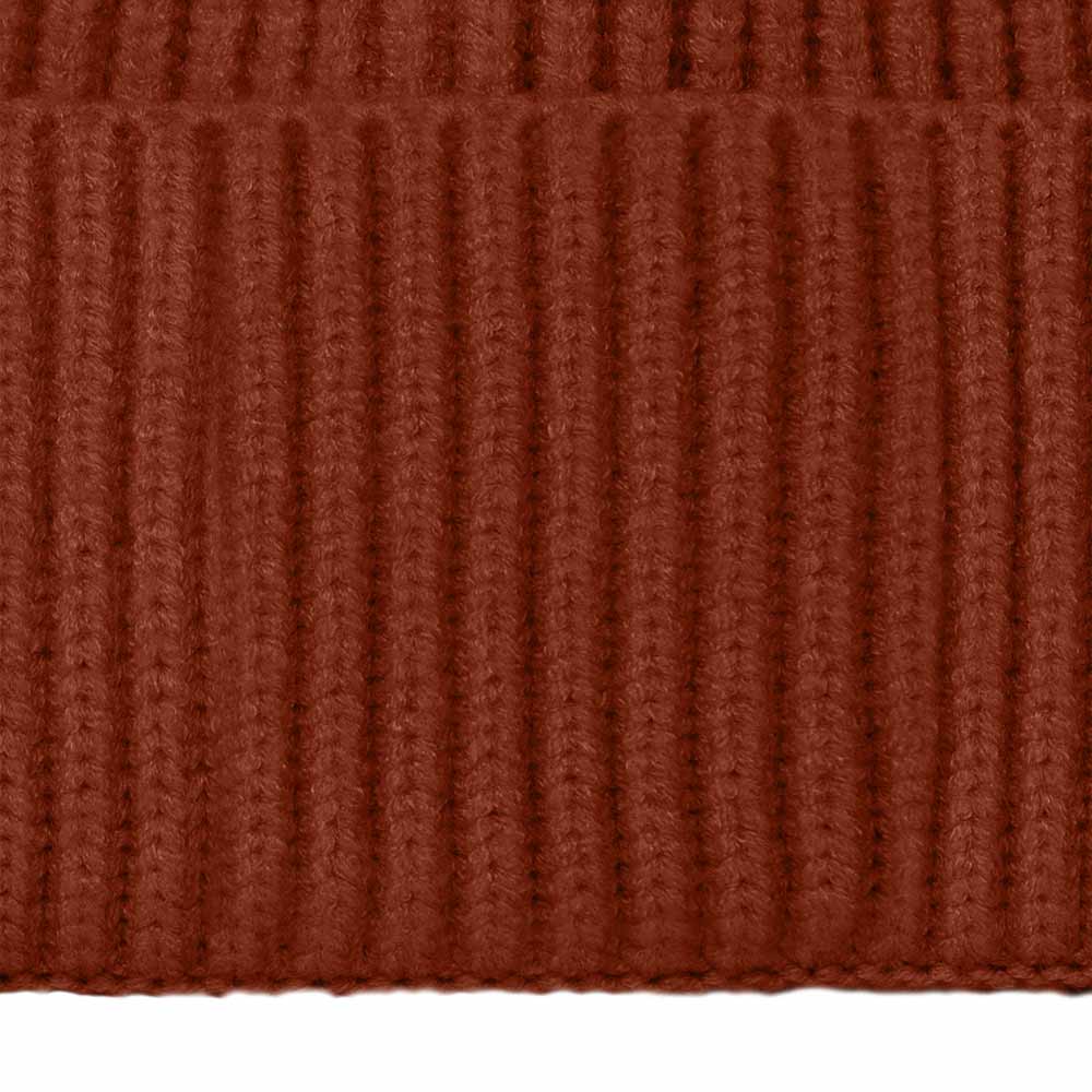 Dalix Embroidered Beanie Hat Knit Cap Cold Weather Womens in Rust