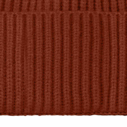 Dalix Embroidered Beanie Hat Knit Cap Cold Weather Womens in Rust