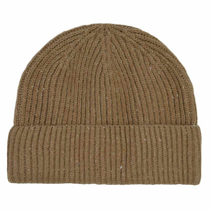Dalix Embroidered Beanie Hat Knit Cap Cold Weather Womens in Tan