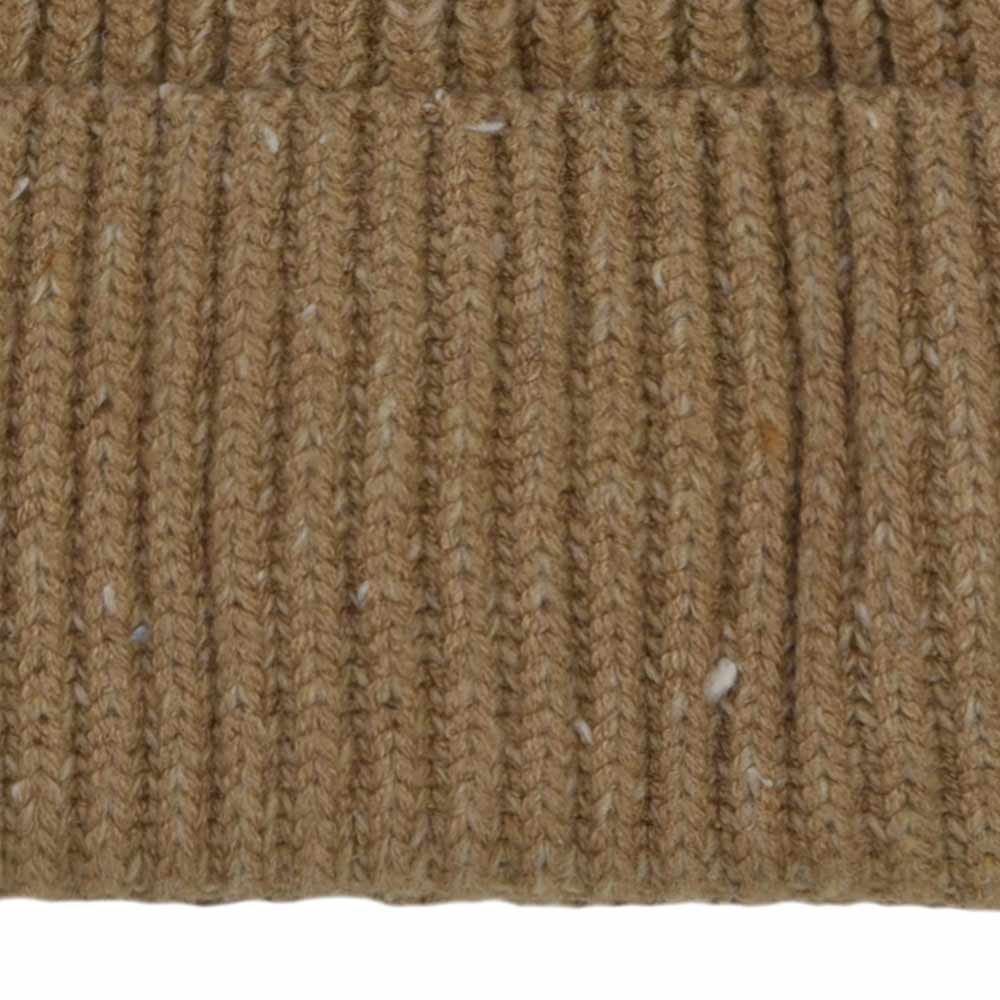 Dalix Embroidered Beanie Hat Knit Cap Cold Weather Womens in Tan