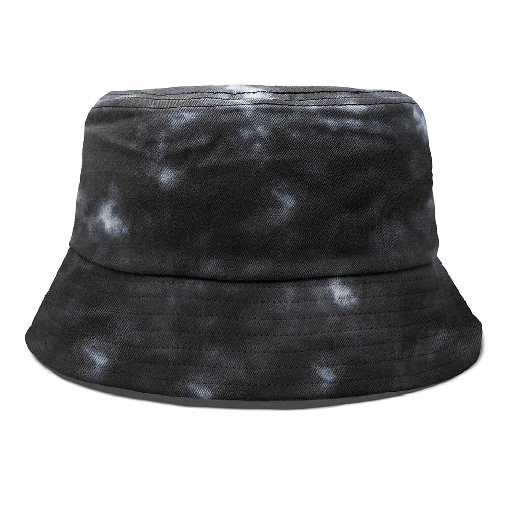 Dalix Butterfly Tie Dye Bucket Hat Cotton Embroidery Casual Outdoor Style Womens in Tie Dye Black M Medium