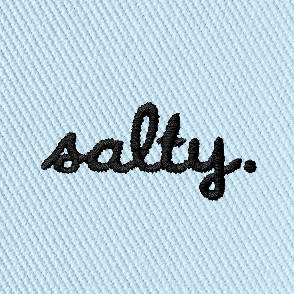 Dalix Salty Embroidered Bucket Hat Cotton Summer Beach Vacation Cap Womens in Forever Blue L Large